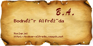 Bodnár Alfréda névjegykártya